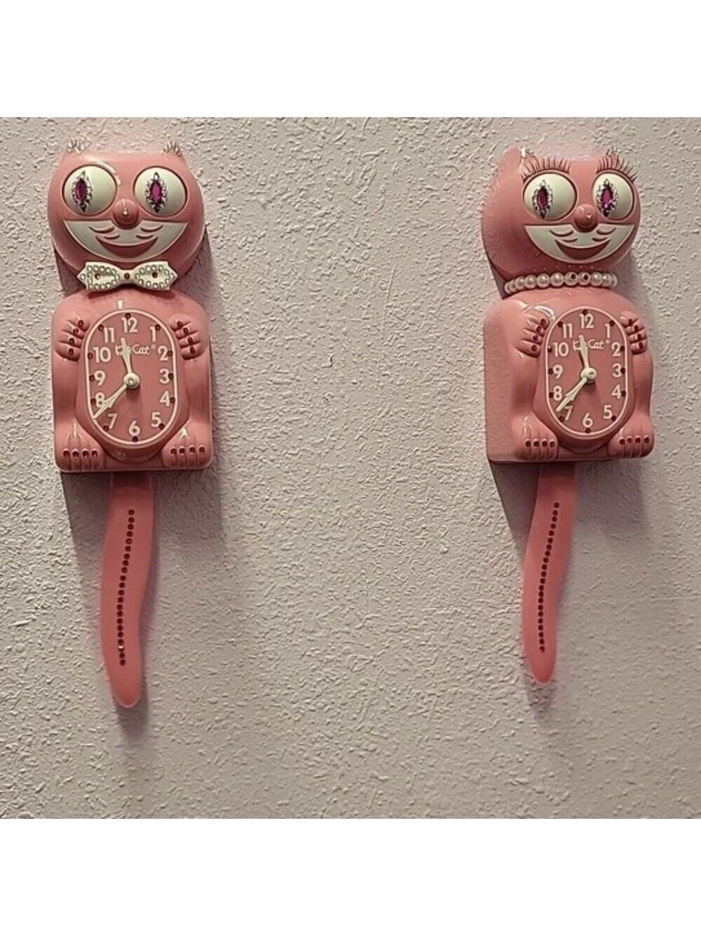 Jeweled Strawberry Ice Pink Kit-Cat Klock clock SUPER RARE - Picture 5 of 5